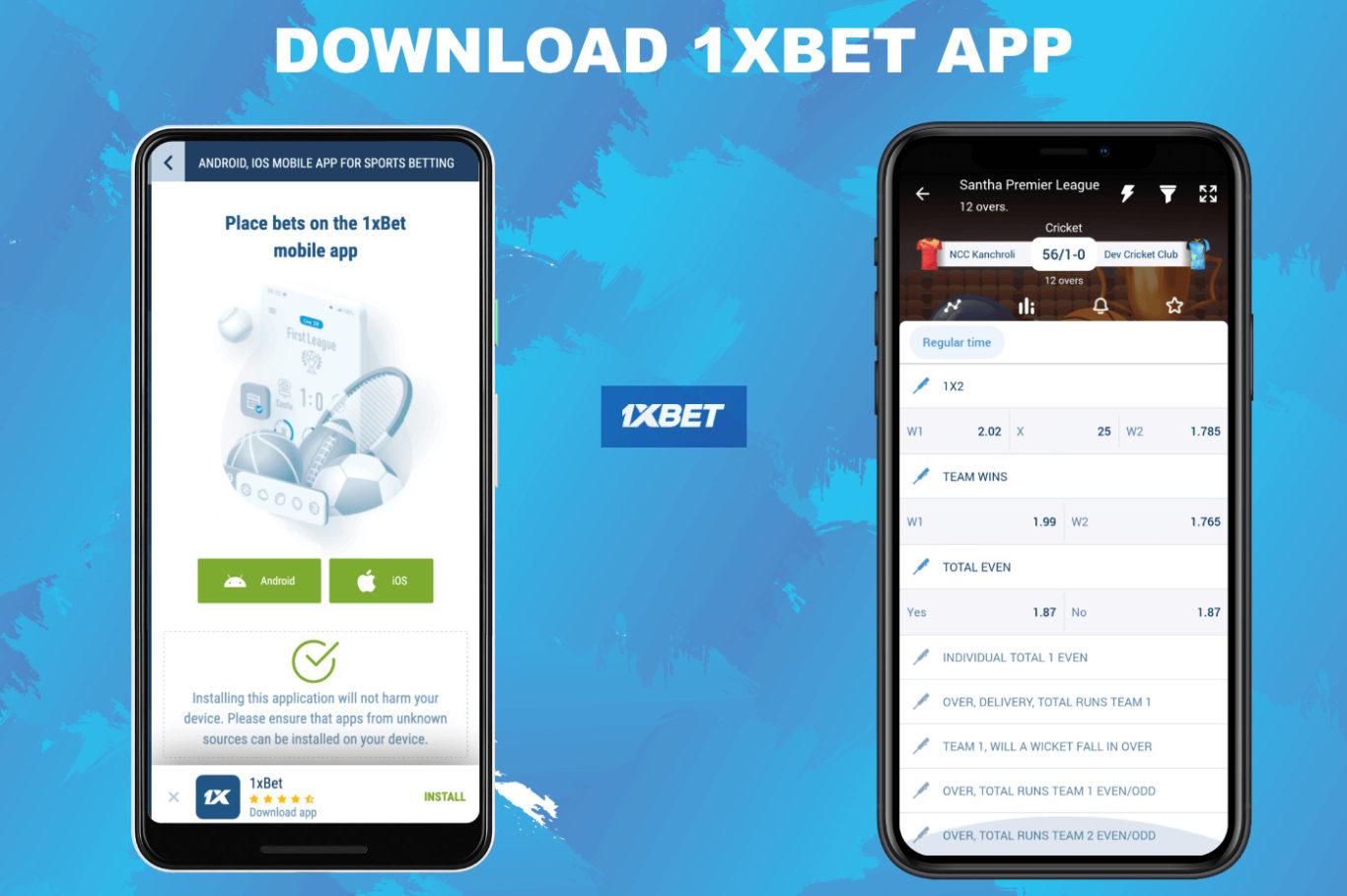 Registration Options of 1xBet Mobile